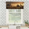 thumbnail image 3 of Deer Kitchen Valance Curtain Rod Pocket Western Country Tractor Farm Wildlife Hunting Nature Forest Elk Cabin Window Treatment for Living Room Bedroom Bathroom 54 by 18 in, 1 Panel, 3 of 6