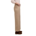 thumbnail image 2 of Martha Stewart Women's Wide Leg Pintuck Pant, High-Rise Soft Stretch Denim & Twill Trouser with Front Seam Detail, 2 of 7