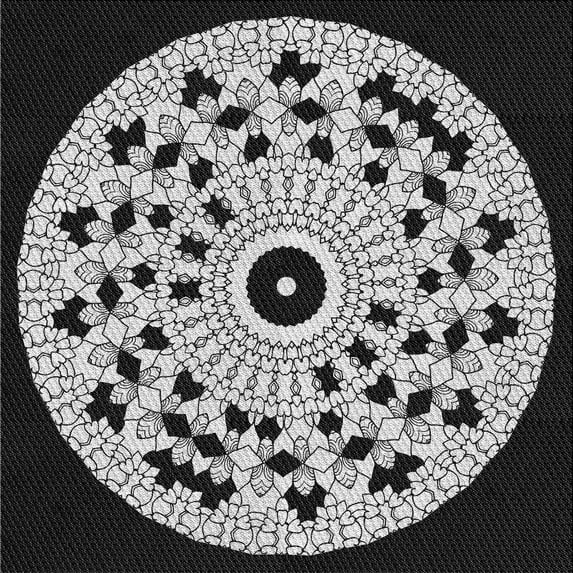 Ahgly Company Indoor Square Patterned Mid Gray Novelty Area Rugs, 5' Square
