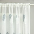 thumbnail image 7 of VOGOL Elegant Embroidered Sheer Curtains, Banyan Leaves White Window Drape Panels for Bedroom, 52 x 84, 2 Pieces, Rod Pocket, 7 of 7