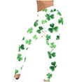 thumbnail image 6 of St Patricks Day Leggings for Women Casual Stretch Slim Fit Fashion Printed Fitness Workout Yoga Pants (L, White), 6 of 9