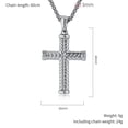 thumbnail image 5 of 14K Yellow Gold Jesus Religious Corss Pendant Necklace Link Women Men Jewelry, 5 of 7