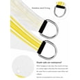 thumbnail image 5 of Yellow and White Striped Sun Shade Sail 12' x 16', Modern Minimalist Vertical Lines Rectangle Outdoor Sunshade Canopy, Waterproof UV Block Patio Covers for Garden Yard Beach, 5 of 9