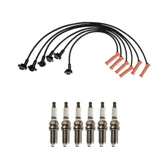 Spark Plug Wire Set with Spark Plugs - Compatible with 2001 - 2005 Ford Explorer Sport Trac 4.0L V6 2002 2003 2004