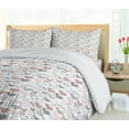 thumbnail image 4 of Ambesonne Valentine's Day Duvet Cover Sets, Hearts and Keys, 2-Queen, Multicolor, 4 of 6