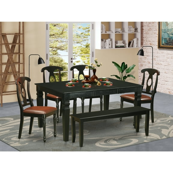 Dinette Set with Kitchen Chairs - 6 Piece Table and Chair Set