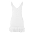 thumbnail image 4 of YTCAMLO Deep V Neck Midi Dresses for Women Formal Sleeveless Fishtail Bodycon Dress Mermaid Dress Ruffle Cocktail Party Dress, 4 of 7