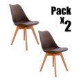 thumbnail image 1 of Silla Moblüx Deco Estilo Eames Acojinada Gris Set de 2 piezas, 1 of 4