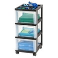 thumbnail image 1 of IRIS USA, Medium 3-Drawer Cart with Organizer Top, Black, 1 of 1