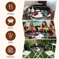 thumbnail image 7 of Black Christmas Round Tablecloth, Fitted Table Cover with Elastic for 55"-60" Round Tables, Snowman Plaid Xmas Tree Winter Snowflake Table Cloth Outdoor Indoor Dinning Party Waterproof Tablecloths, 7 of 7