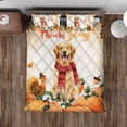thumbnail image 4 of Happy Thanksgiving Golden Retriever with Turkey Pumpkins Autumn Vibes Quilt Bedding Set Goldens Dog Lover Gifts Idea 1 Blanket Bed Cover 2 Pillowcases - 12018, 4 of 5