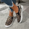 thumbnail image 5 of Womens Shoes Casual Fashion Leopard Print Leather Low Cut Comfortable Flat Sole Casual Single Shoes Womens Sneakers, 5 of 8