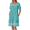 Floral Green, variant on Women Zipper Robe Short Sleeves House Coat Zipper Front Bathrobe Sleepwear with Pockets Housecoat Nightgown