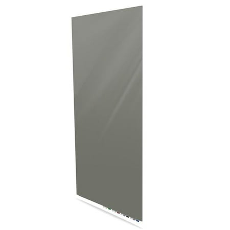 Ghent ARIASM54SK Aria Low Profile Magnetic Glass Whiteboard, 5 x 4 ft. - Smoke