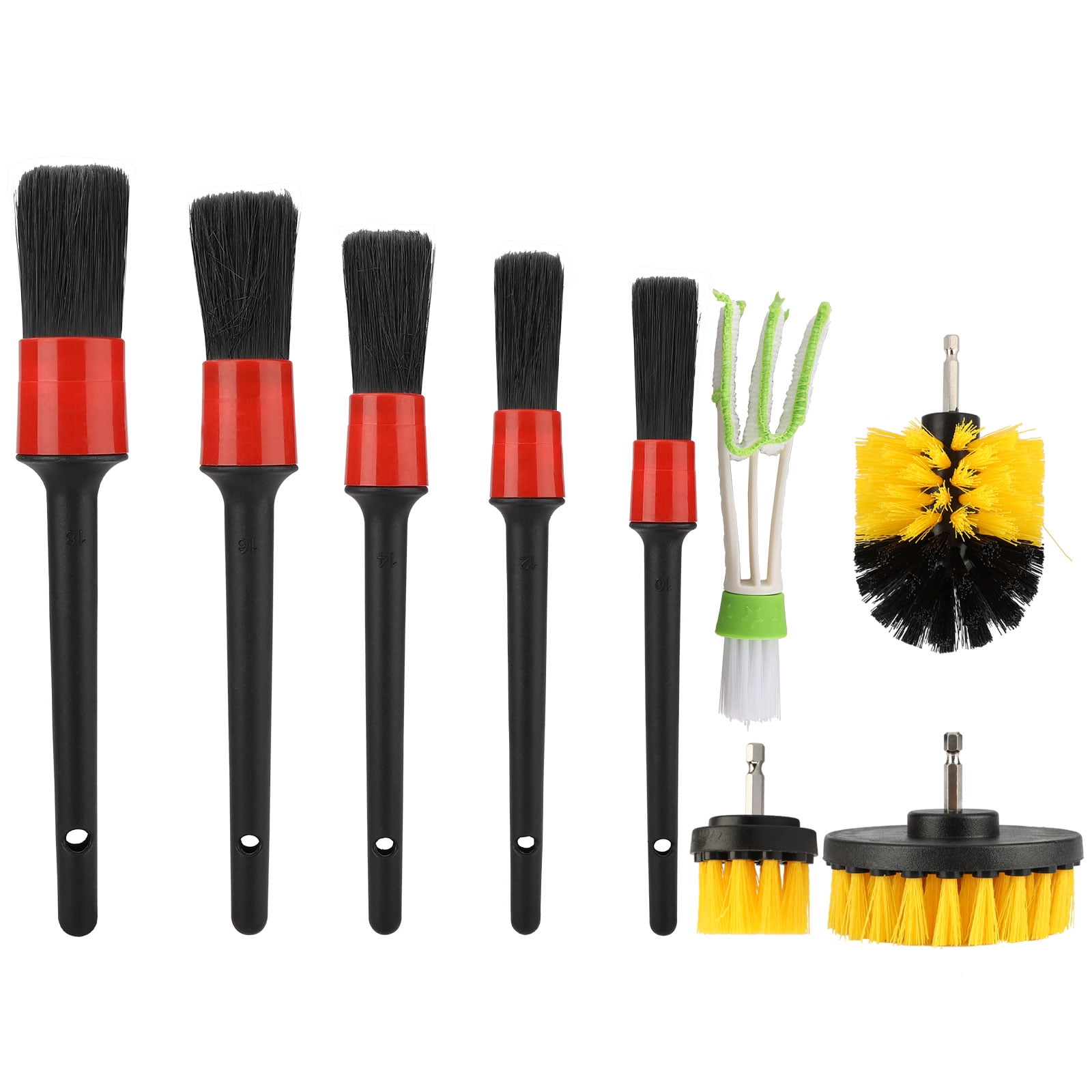 9pcs Car Cleaning Kit, EEEkit Auto Detail Brush Set Includes 5 Boar