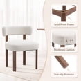 thumbnail image 4 of EOP Farmhouse Dining Chairs Set of 2, Upholstered Fabric Kitchen Chairs with Curved Backrest Wood Chairs for Kitchen Living Room Restaurant Seating Dining Room, Beige, 4 of 11