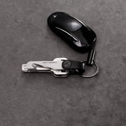 حامل مفاتيح KeySmart Mini Keychain - منظم مفاتيح مدمج لسلسلة المفاتيح، سلاسل مفاتيح EDC مدمجة خالية من الفوضى، حلقة مفاتيح لسلاسل مفاتيح سلاسل السيارات - Flex