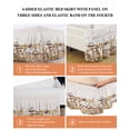 thumbnail image 6 of Mushroom Retro Bed Skirt Floral Plant Leaves Bed Skirts King Size 16 Inch Drop, Wrap Around Dust Ruffle&nbsp;Bedskirt with Adjustable Elastic Belt for Queen Size Beds, 6 of 7