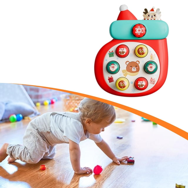 Juguete de botón pulsador para niños, adorable, educativo, de desarrollo, aprendizaje temprano, interactivo, divertido juego de memoria sensorial para