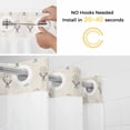 thumbnail image 2 of No Hook Bohemia Shower Curtain with Snap in Liner Set, Modern Boho Floral Plants Minimalist Abstract Beige Waterproof Bathroom Curtains with See Through Top Window, Hotel Style Small 36 x 78 Inch, 2 of 9