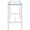 thumbnail image 4 of Tolbert Rectangular 47-inch Glass Top Pub Bar Table Chrome, 4 of 5