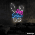 thumbnail image 4 of Craftnamesign Rabbit Neon Sign, Custom Name LED Sign, Kid Room Decor, 4 of 4