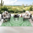 thumbnail image 4 of MeyJey 6'x9' Outdoor Rugs for Patio, Patio Rug Waterproof RV Mats, Plastic Straw Camping Area Rug for Indoor Porch Balcony Beach Mat, Green, 4 of 7