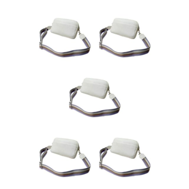 Guardoinrt Stylish Fashion Ladies Bag Secure And Organized Suitable For All Occasions Spacious Water Resistant white 5Set