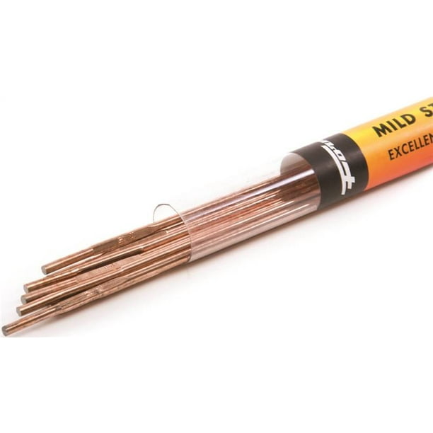 forney 42333 copper coated brazing rod, 3/32inchby36inch, 6rods
