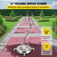 thumbnail image 3 of VEVOR 24 inch Surface Cleaner Pressure Flat Surface Cleaning 4000 PSI Max Working Pressure Flat Surface Cleaner Stainless Steel Rotating Surface Cleaner with 3 Nozzle Front Spray Bar, 3 of 10