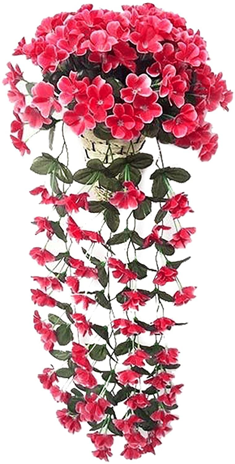 Eastjing Artificial Hanging Plants with Flowers Artificial Chlorophytum