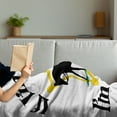 thumbnail image 3 of Animal Soft Flannel Fleece Blanket, If I'm Riding I'm Happy Typographic Cowboy Man on Horse Silhouette Star, Cozy Plush for Indoor and Outdoor Use, 70" x 90", Mustard Charcoal Grey, by Ambesonne, 3 of 5