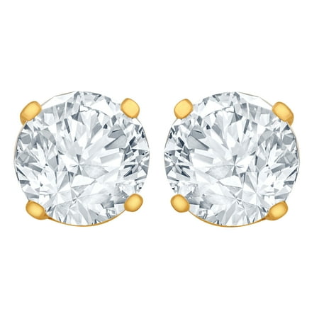 1/4 Carat Diamond Stud Earrings (I1 SI2 Clarity, HI Color) 14kt Yellow Gold