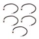 thumbnail image 2 of 5PCS Lesbianas Gay Bisexual LGBT Orgullo Pulsera Cuero Acero Inoxidable Hebilla Magnética Trenzado Tejido Amistad Cuerda Pulsera para Mujeres Hombres Negro y Marrón, 2 of 10