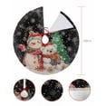 thumbnail image 7 of Black Christmas Christmas Tree Skirt 48 Inches Large Christmas Skirt Tree, Snowman Bear Xmas Tree Snowflake Tree Skirt Christmas Decorations for Fireplace Party Holidays Indoor Outdoor, 7 of 7