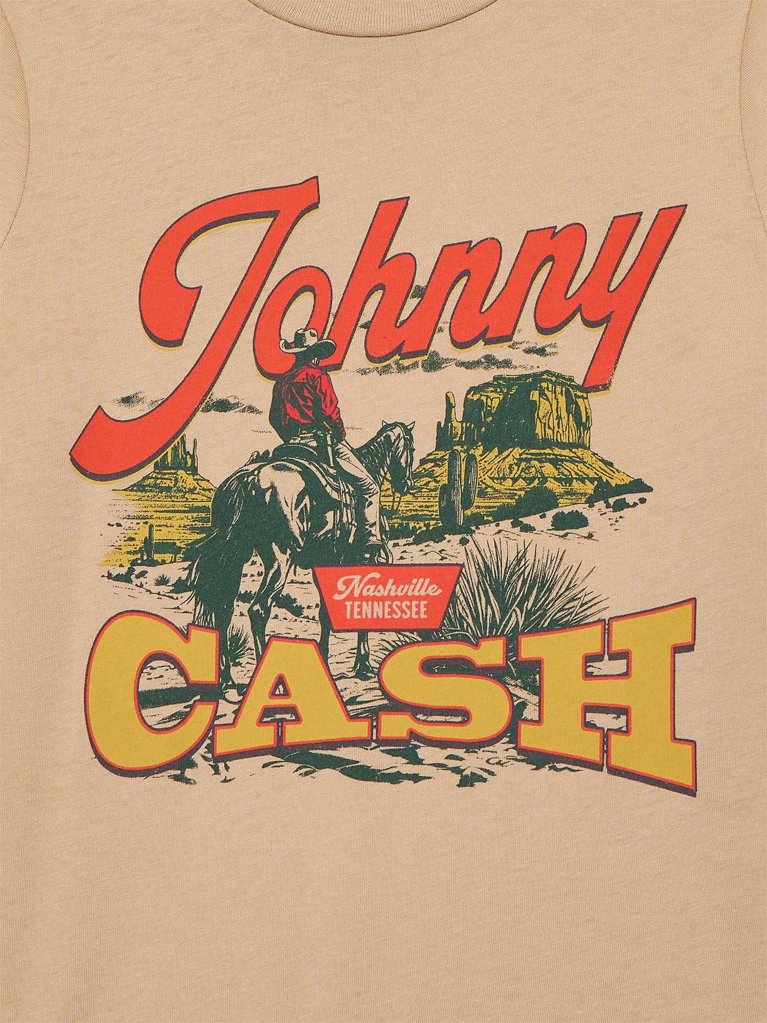 Johnny Cash Boys Graphic Tee with Short Sleeves, Sizes 4-18