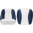 thumbnail image 6 of High Back Boat Captain Chair - Ergonomic Marine Bucket Seat with UV Resistant Vinyl for Fishing and Pontoon Boats - Blue White, 6 of 7
