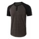 thumbnail image 1 of Playera Manga Corta Cuello Henley Moda Con Bloques De Color, 1 of 8