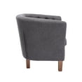 thumbnail image 3 of Porthos Home Kady Fabric Barrel Accent Chair with Rubberwood Legs, 3 of 5