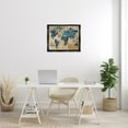 thumbnail image 2 of Stupell Industries Vintage Abstract World Map Design Jet Black Framed Floating Canvas Wall Art, 24x30, by Art Licensing Studio, 2 of 5