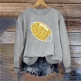 thumbnail image 2 of XPMWRP Women's Oversized Football Printed Hoodies Sweatshirt Long Sleeve Casual Crew Neck Pullover Tops Loose Winter Warm Sweatshirt Gray S, 2 of 4