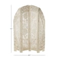 thumbnail image 4 of DecMode 60" x 72" White Wood Floral Handmade Foldable Partition 4 Panel Room Divider Screen with Carved Designs, 1-Piece, 4 of 15
