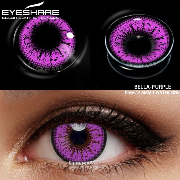 D'ORELLA-lentillas de colores para ojos, lentes amarillas para Cosplay, belleza, Halloween, rojo, azul, verde, 1 par
