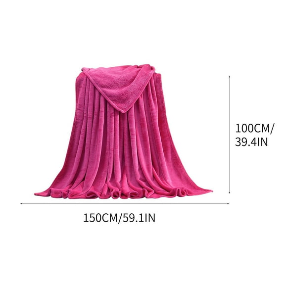 Soft Warm Fleece Blanket Throw | 100x150cm Reversible Plush Bedding for Sofa, Bed, Travel & Camping | 1 Blanket