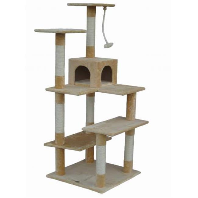 65 in. Beige Cat Tree