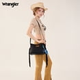 thumbnail image 5 of Wrangler Women Shoulder Crossbody Bag, Medium Western Fringe Hobo Purse, Black, 5 of 6