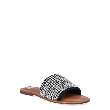 

Madden NYC Women s Bling Flat Slide Sandals