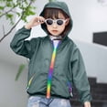 thumbnail image 2 of Posijego Toddler Kids Sun Protection Jacket Spring Summer Long Sleeve Hooded Full Zip Jackets for Outdoor, 2 of 5