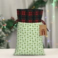 thumbnail image 5 of Kdxio Green Avocado Christmas Drawstring Bags Xmas Buffalo Plaid Candy Bags Linen Treat Bags Christmas Gift Bags for Presents-Black, 5 of 8
