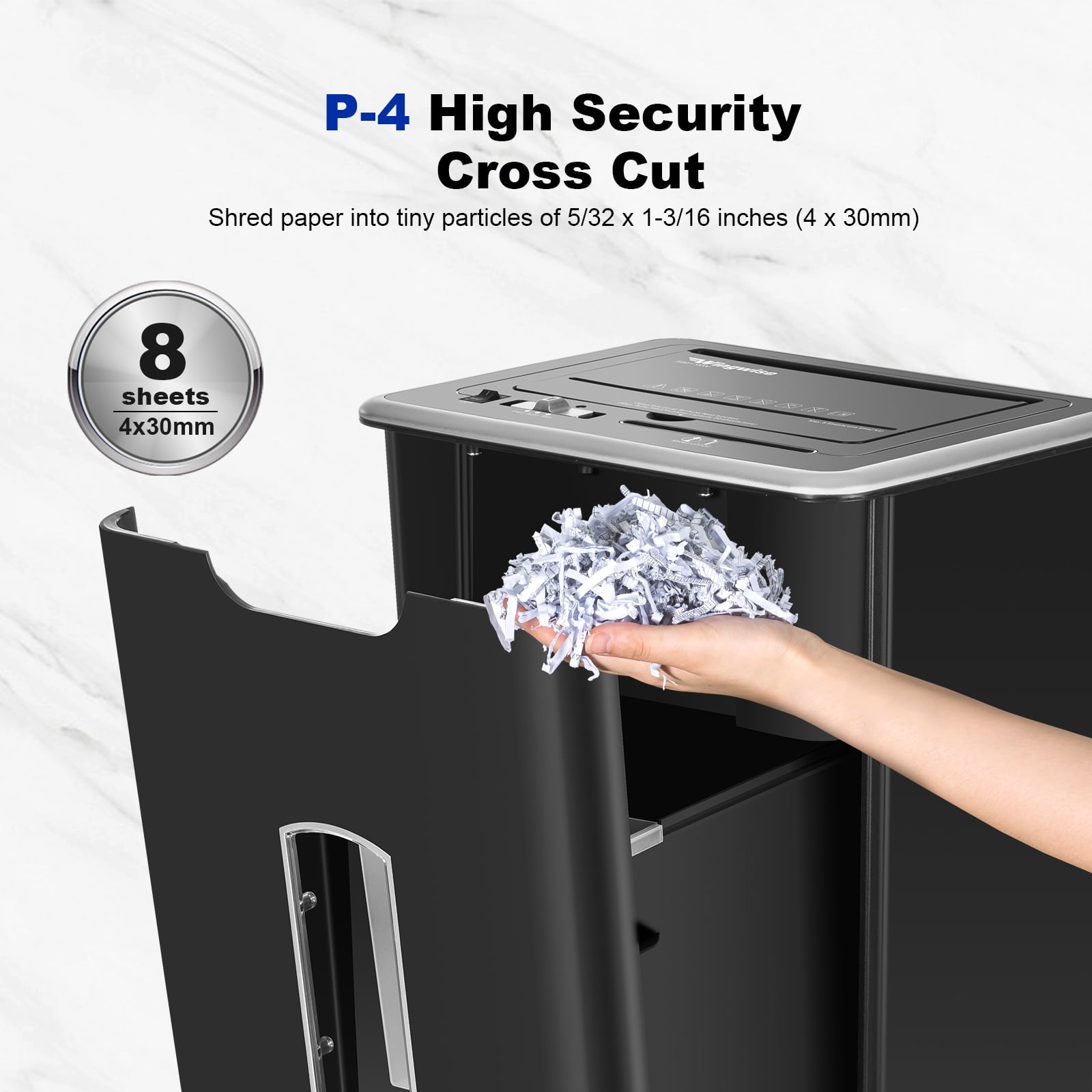 Paper Shredder,  Automatically shreds 60 sheets, 5.8 Gallon Bin, CD/Credit Card Shredder with Dual Modes, Home & Office Use